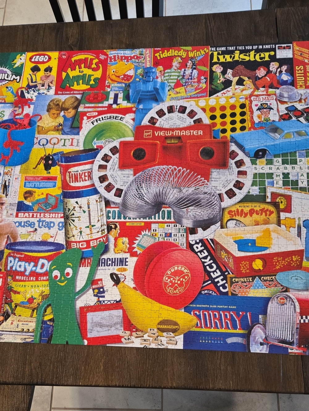 Vintage Board Game Collage Jigsaw Puzzle 3000